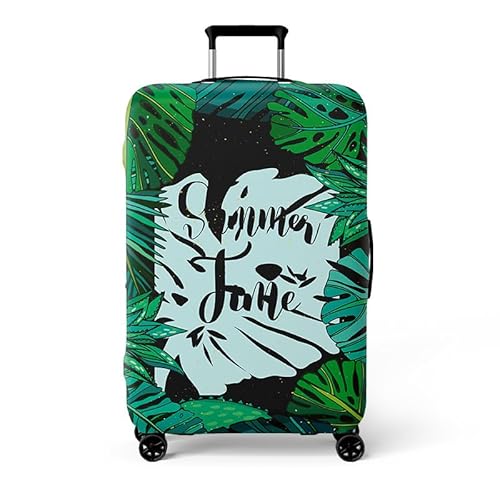 wxlmom Kofferschutzhülle XL Grüne Blätter Waschbar,Suitcase Cover Für Kinder Und Erwachsene,Elastischer Spandex-Koffer-Protector,Koffer-Abdeckungen von wxlmom