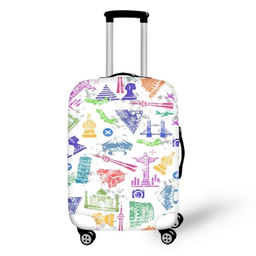 wxlmom Kofferschutzhülle XL Grüne Flugzeuge Waschbar,Suitcase Cover Für Kinder Und Erwachsene,Elastischer Spandex-Koffer-Protector,Koffer-Abdeckungen von wxlmom