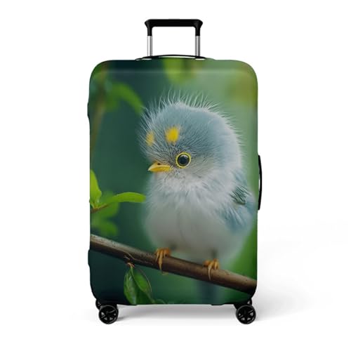 wxlmom Kofferschutzhülle XL Grüner Vogel Waschbar,Suitcase Cover Für Kinder Und Erwachsene,Elastischer Spandex-Koffer-Protector,Koffer-Abdeckungen von wxlmom