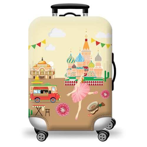 wxlmom Kofferschutzhülle XL Khakigelb Waschbar,Suitcase Cover Für Kinder Und Erwachsene,Elastischer Spandex-Koffer-Protector,Koffer-Abdeckungen von wxlmom