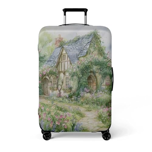 wxlmom Kofferschutzhülle XL Lila Grün Waschbar,Suitcase Cover Für Kinder Und Erwachsene,Elastischer Spandex-Koffer-Protector,Koffer-Abdeckungen von wxlmom