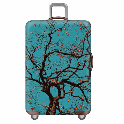 wxlmom Kofferschutzhülle XL Persimonenbaum Waschbar,Suitcase Cover Für Kinder Und Erwachsene,Elastischer Spandex-Koffer-Protector,Koffer-Abdeckungen von wxlmom