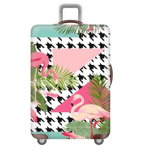 wxlmom Kofferschutzhülle XL Rosa Grün Waschbar,Suitcase Cover Für Kinder Und Erwachsene,Elastischer Spandex-Koffer-Protector,Koffer-Abdeckungen von wxlmom