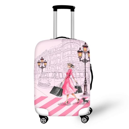 wxlmom Kofferschutzhülle XL Schönes Mädchen Waschbar,Suitcase Cover Für Kinder Und Erwachsene,Elastischer Spandex-Koffer-Protector,Koffer-Abdeckungen von wxlmom