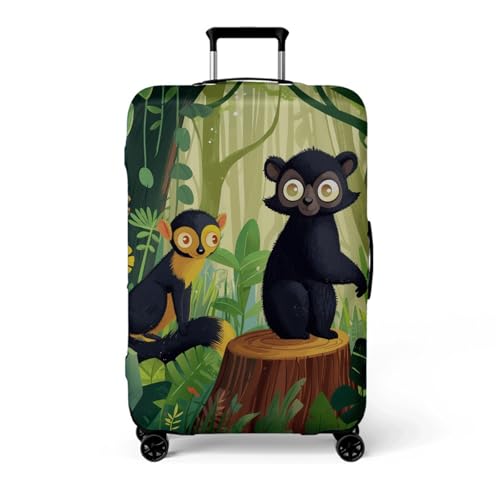 wxlmom Kofferschutzhülle XL Schwarz Gelb Waschbar,Suitcase Cover Für Kinder Und Erwachsene,Elastischer Spandex-Koffer-Protector,Koffer-Abdeckungen von wxlmom