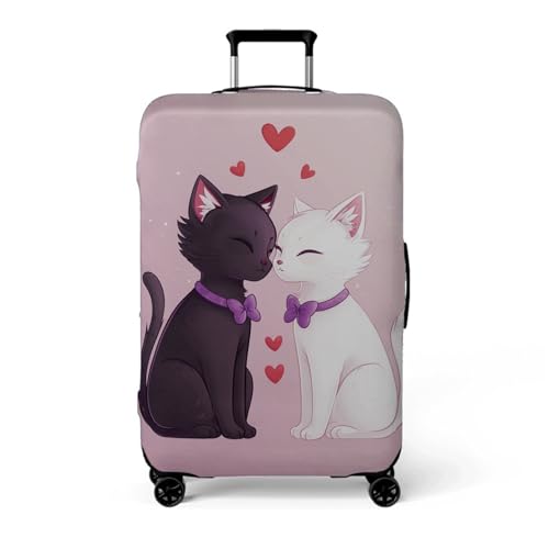 wxlmom Kofferschutzhülle XL Schwarz Lila Waschbar,Suitcase Cover Für Kinder Und Erwachsene,Elastischer Spandex-Koffer-Protector,Koffer-Abdeckungen von wxlmom