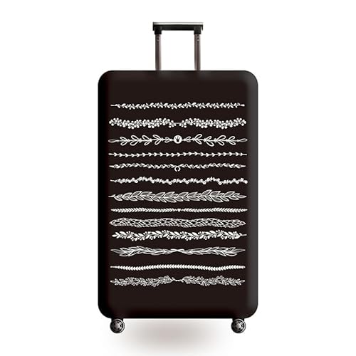 wxlmom Kofferschutzhülle XL Schwarz Weiß Waschbar,Suitcase Cover Für Kinder Und Erwachsene,Elastischer Spandex-Koffer-Protector,Koffer-Abdeckungen von wxlmom