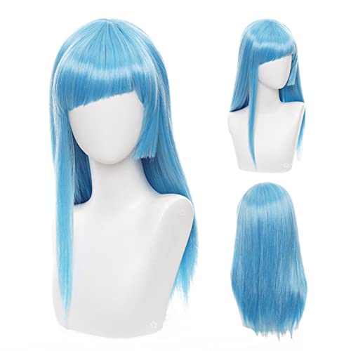 Wxypreey Kasumi Miwa Cosplay Perücke Lange Blaue Haare Anime Halloween Hitzebeständige Synthetische Perücken von wxypreey