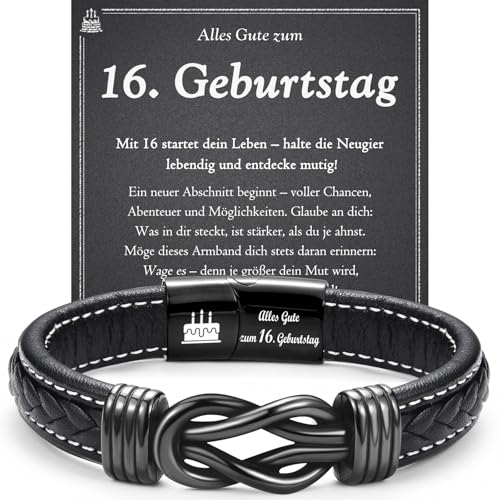 wynn's 16. Geburtstag Junge, Armband Jungen Geschenke für 16-Jährige Jungen Teenager Sohn Bruder Enkel Neffe zum 16 Geburtstag von wynn's