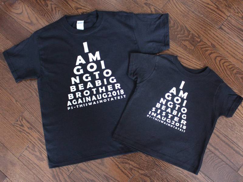 Ich Werde Ein Großer Bruder/Schwester T-Shirt | Schwangerschaftsankündigung Shirt von xBMcDesigns