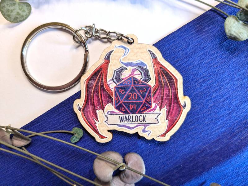 Warlock Pen & Paper Keychain/Pnp Keychain Dnd Warlock Pen & Paper Keychain/Pnp Keychain Dnd von xBluexMoon