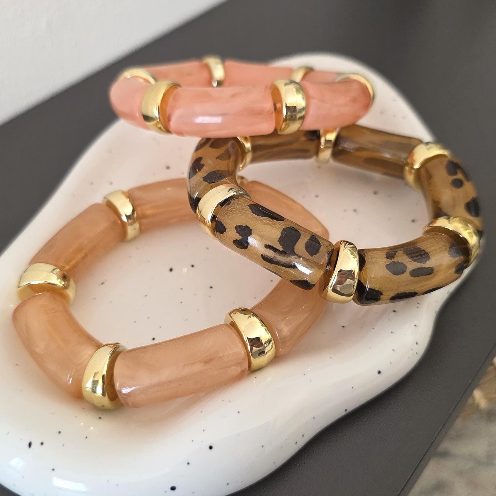 Armband, Elastik Kunstharz Modeschmuck, Sommerschmuck, Moderner Armschmuck, Armreifen Elastisch Armband, Elastik Kunstharz Modeschmuck, Sommerschmuck, Moderner Armschmuck, Armreifen Elastisch von xGlimmerloopx