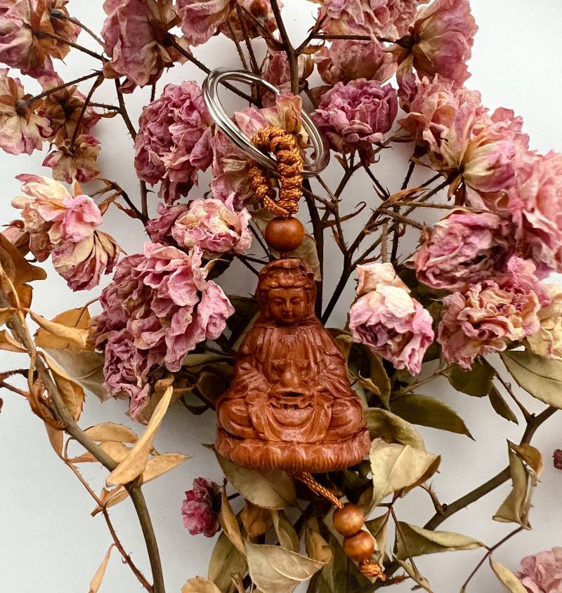 Schlüsselanhänger Buddha | Holzoptik von xMoonlightflowersx