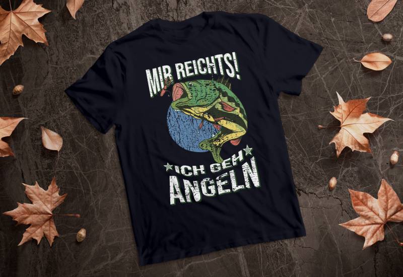 Mir Reichts Ich Geh Angeln // Unisex Baumwoll T-Shirt Schwere Qualität von xShertyx