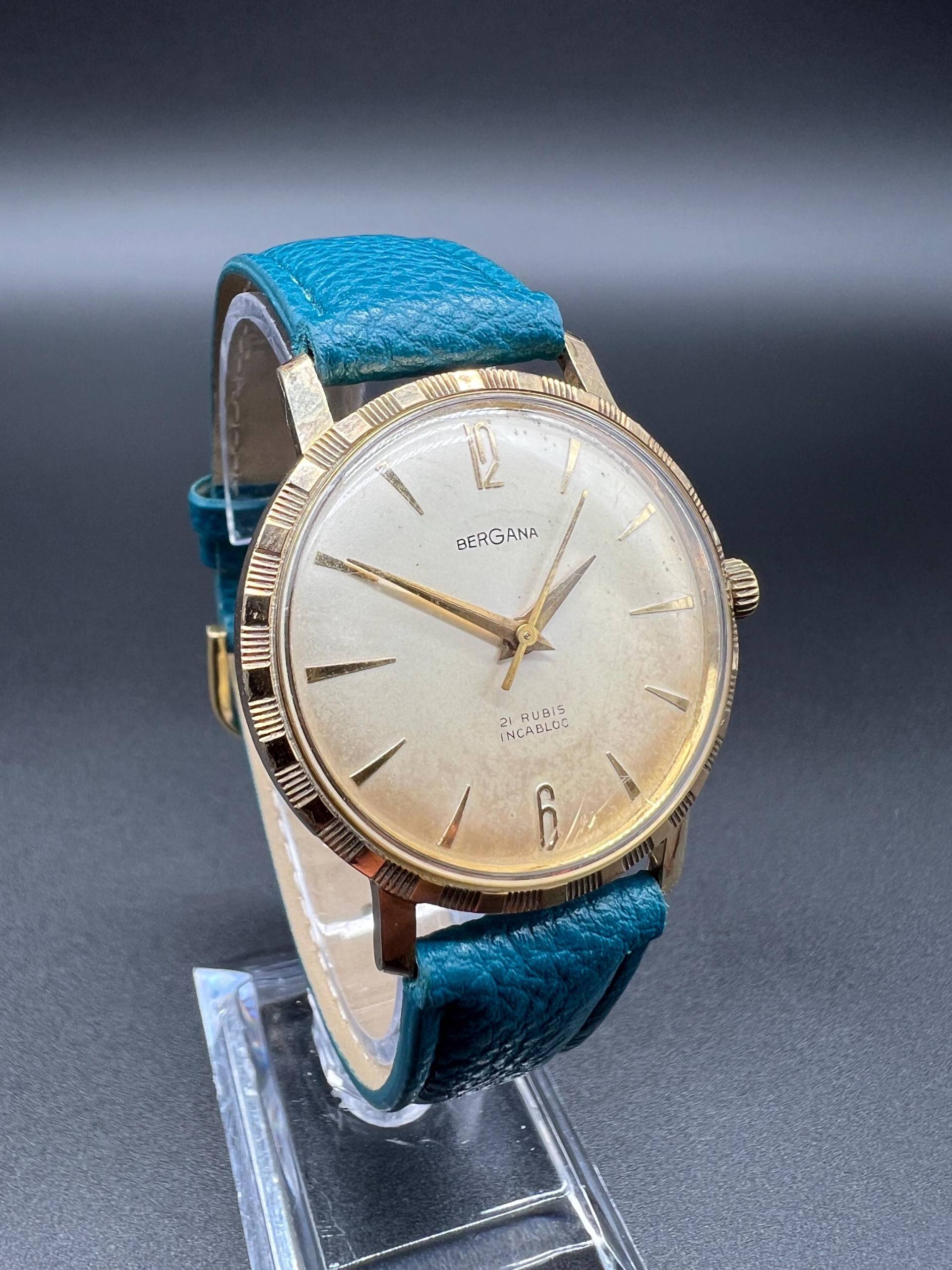Bergana Vintage Uhr 1960Er Mechanisch Gold Watch 21 Rubis Inabloc von xVintaqe