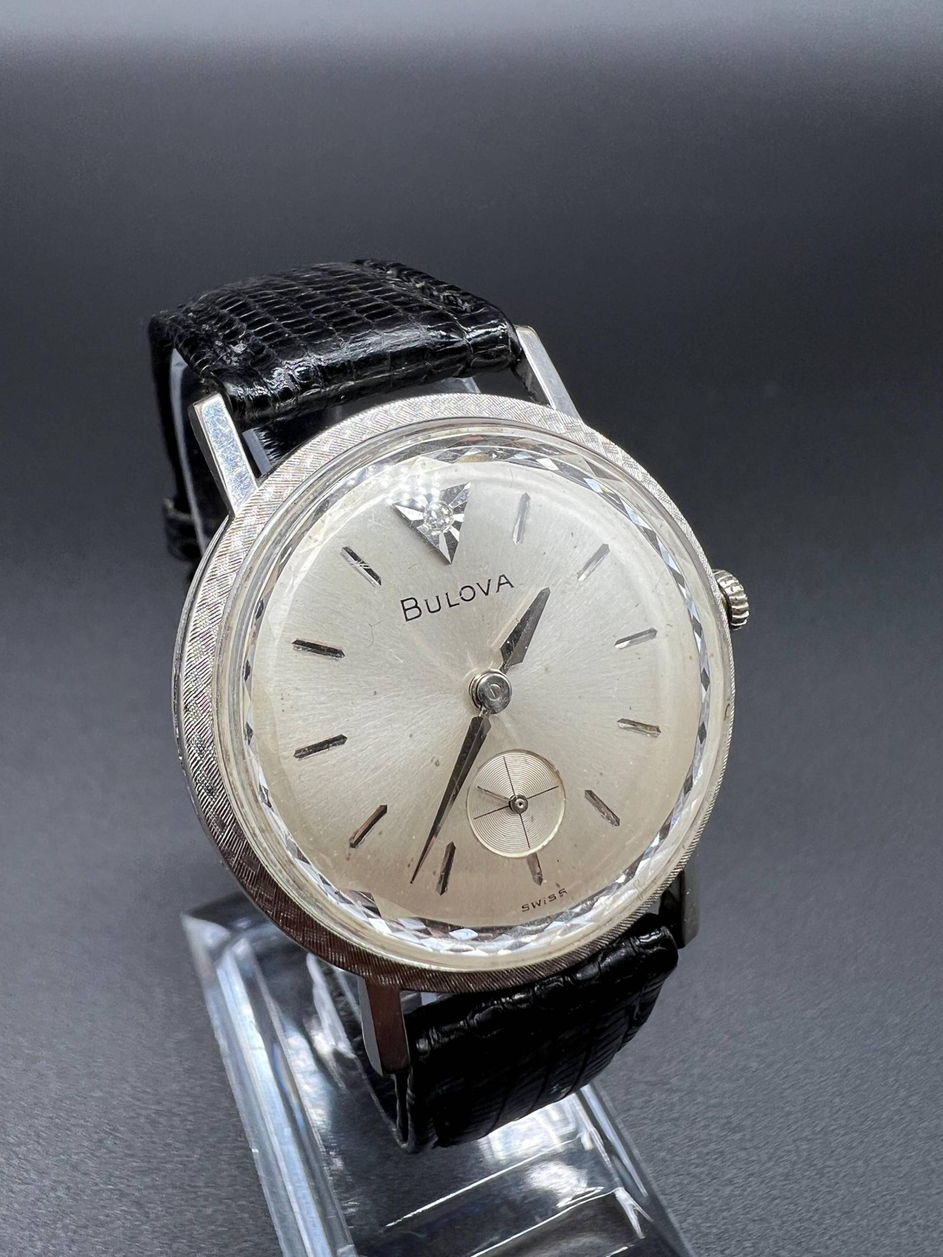 Bulova Diamond Excellency Herren Dresswatch Vintage Uhr 1960Er 32mm Swiss Made 10K R.g.p von xVintaqe