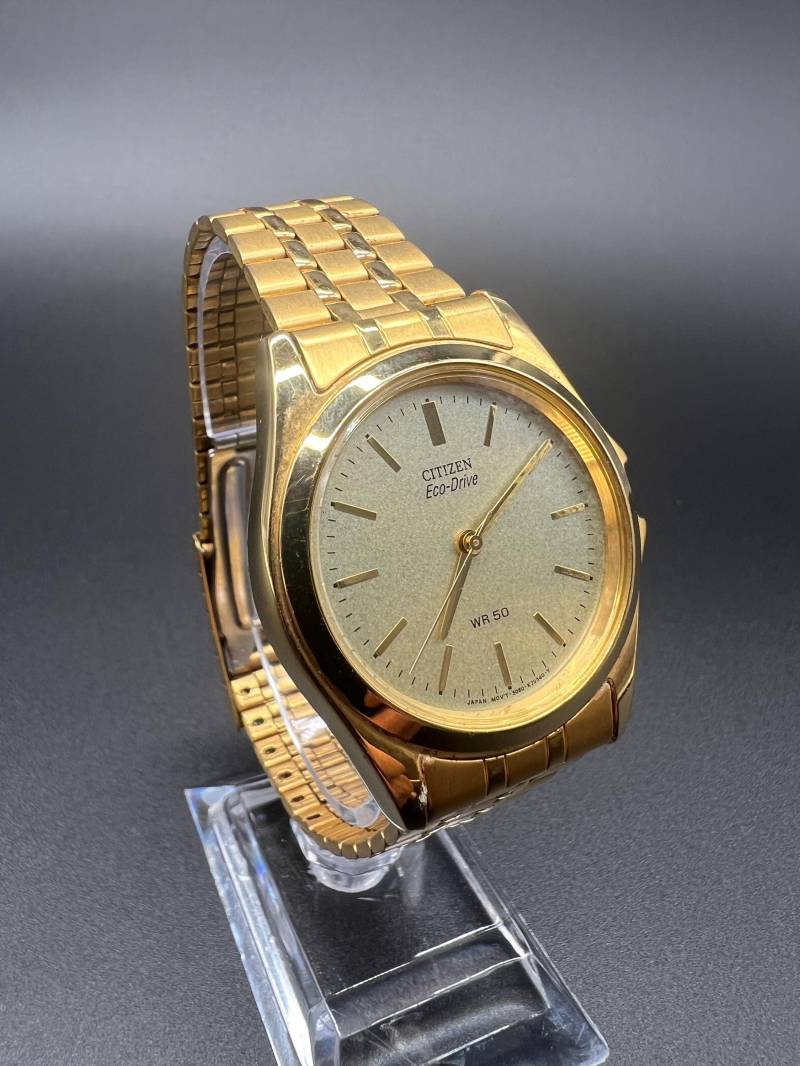 Citizen Eco-Drive Wr 50 Vintage Gold Watch Herrenuhr Dresswatch 5080-K12363 von xVintaqe