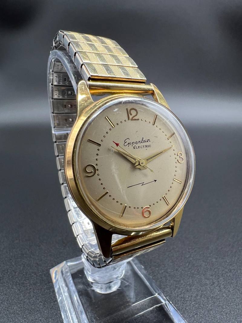 Epperlein Electric 100 Vintage Watch Uhr Herren Gold Flexband von xVintaqe