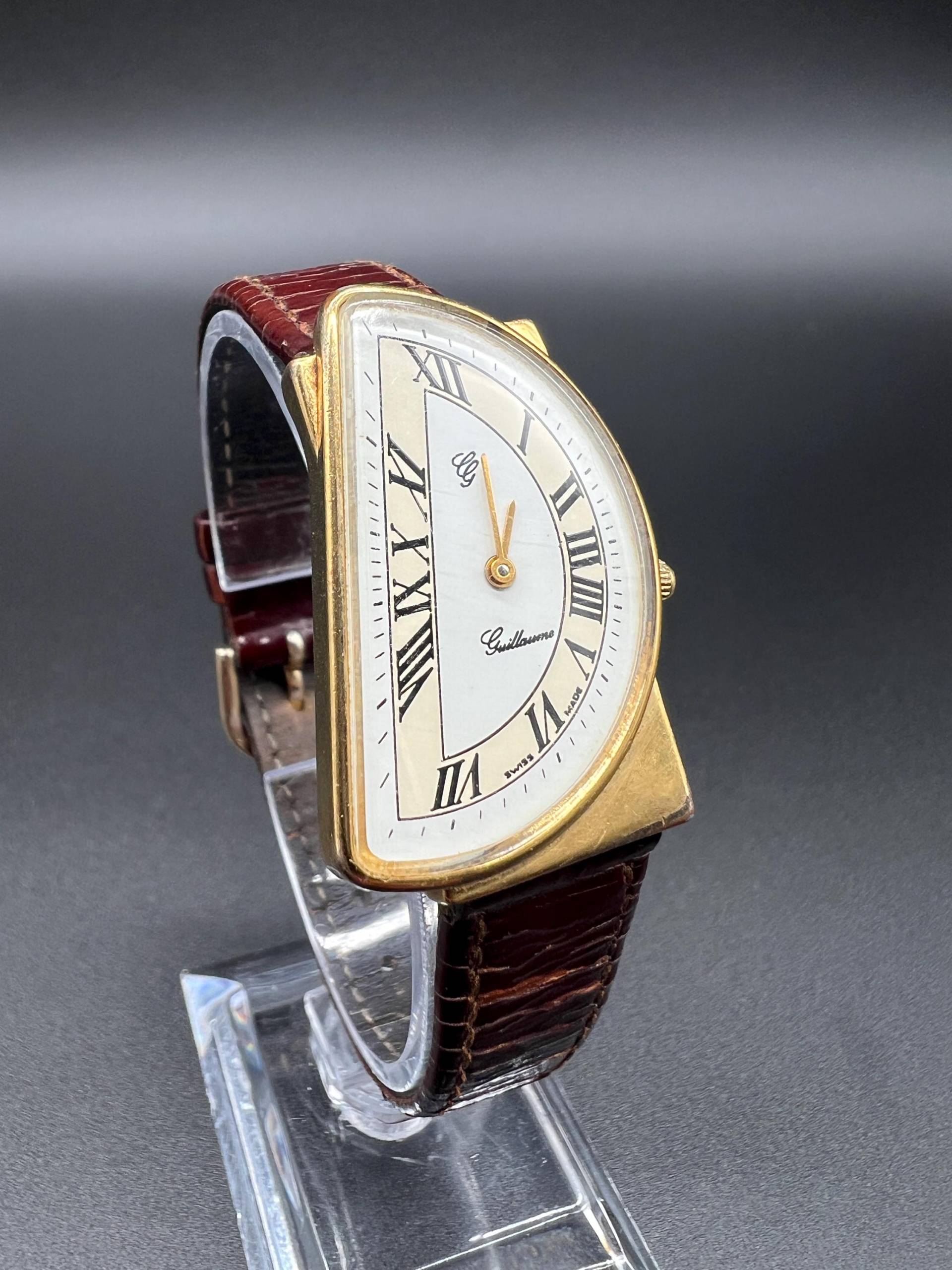 Guillaume Damenuhr Swiss Made Vintage Watch Half Moon Halbmond Sehr Selten von xVintaqe