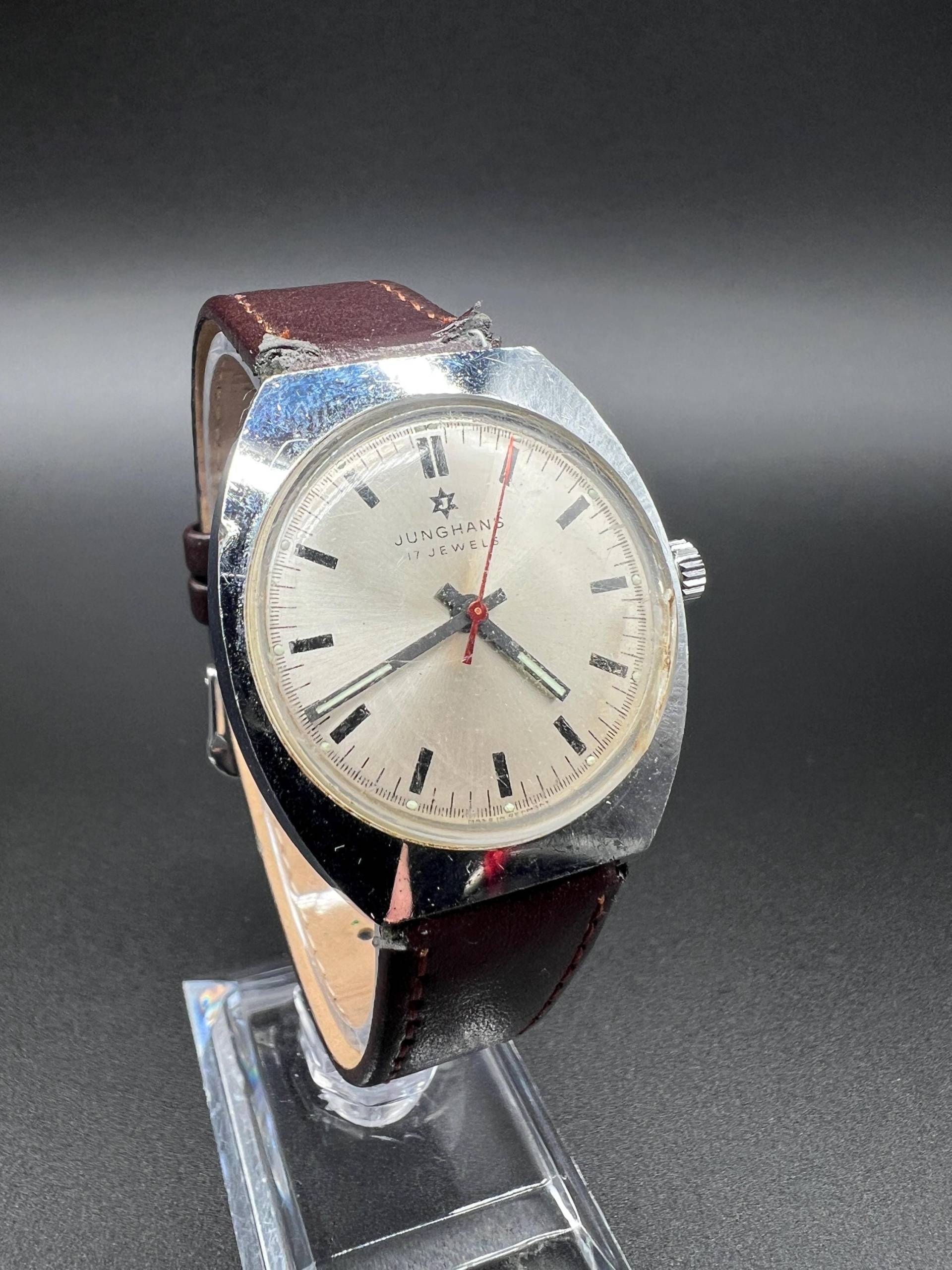 Junghans Man 17 Jewels Germany Herrenuhr Mechanisch Edelstahl Vintage Watch von xVintaqe