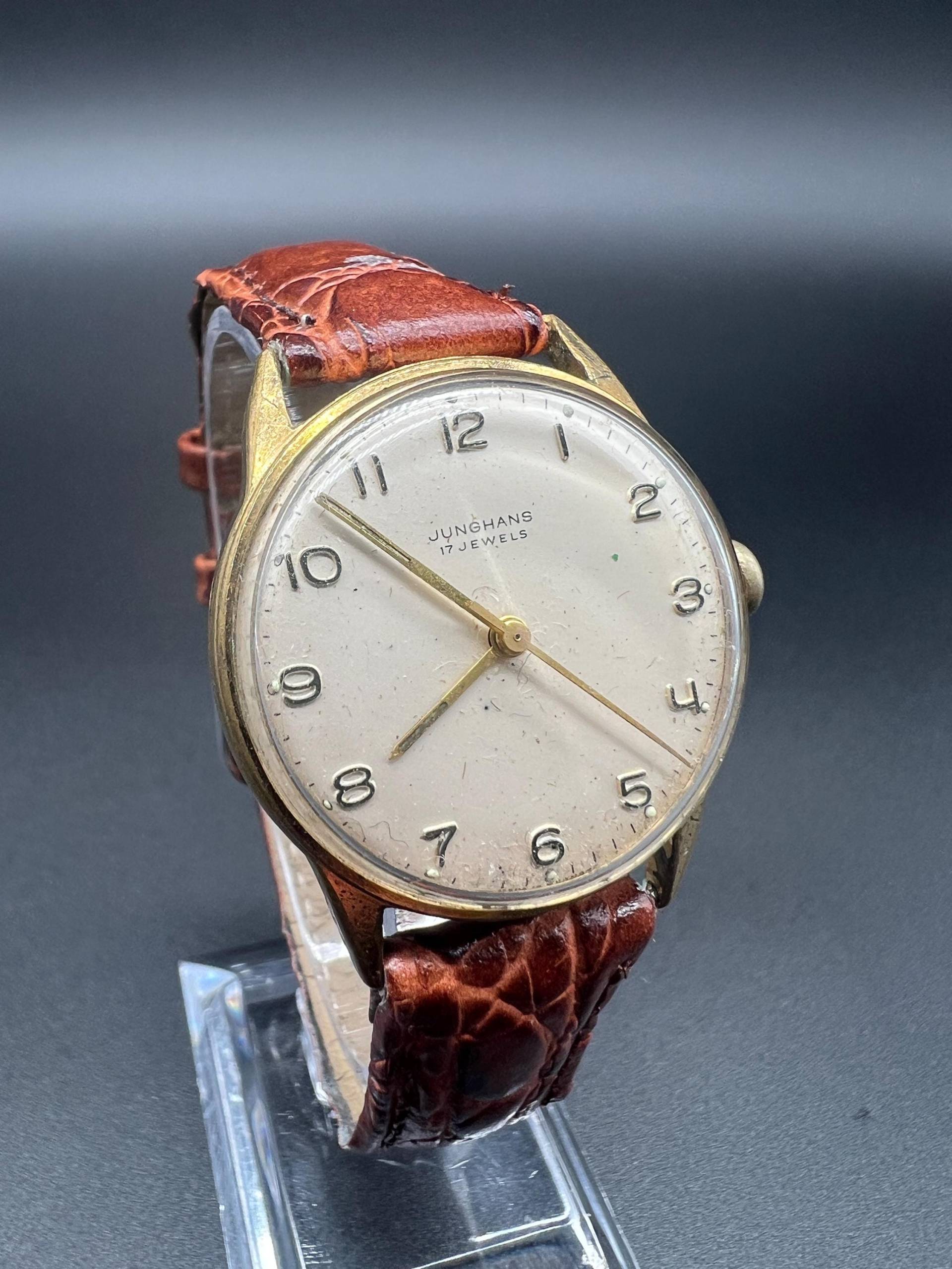 Junghans Max Bill Vintage 17 Jewels Germany Herrenuhr Gold von xVintaqe