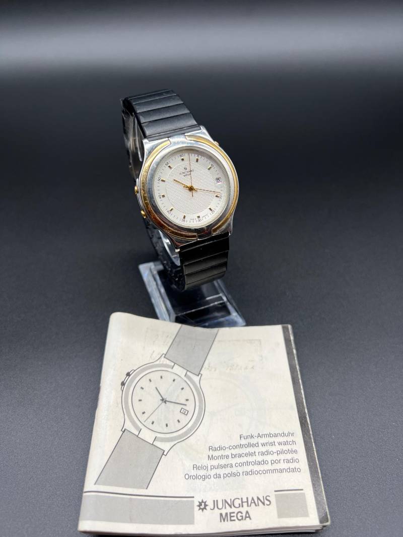 Junghans Mega Uhr Germany 20 4330 Funkuhr Tec Band Herrenuhr Vintage 1990Er von xVintaqe