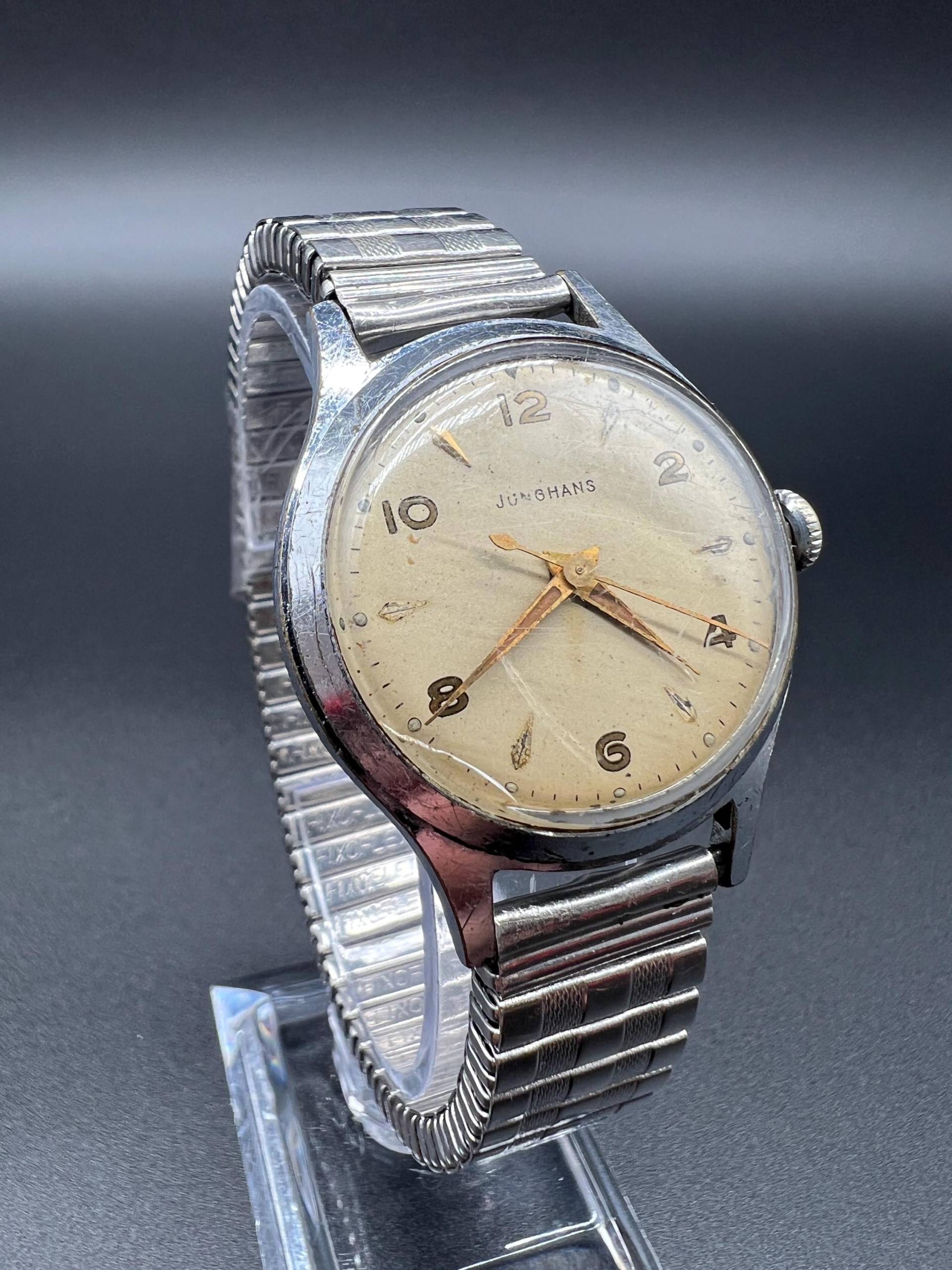 Junghans Vintage 1950S Watch Herrenuhr J93/1 Mechanisch Silber von xVintaqe