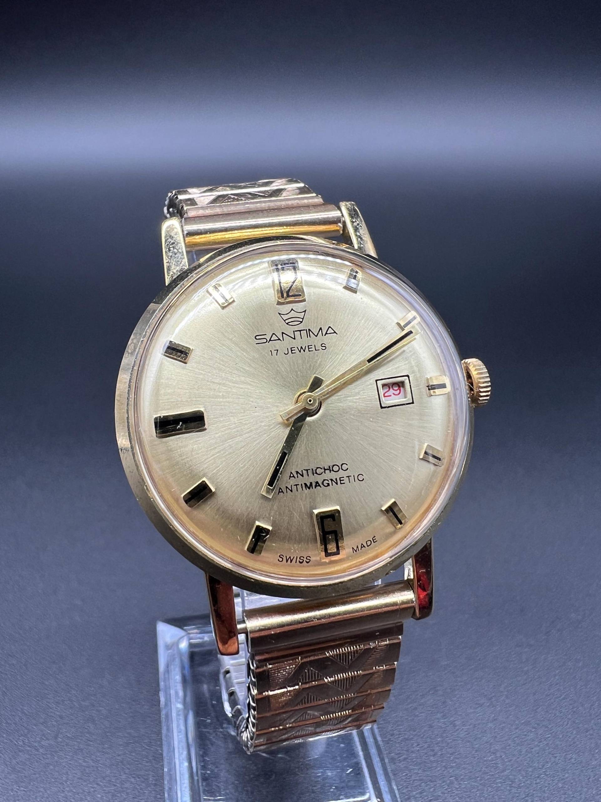 Santima Vintage Swiss Made Uhr Super Zustand 17 Jewels Mechanisch von xVintaqe