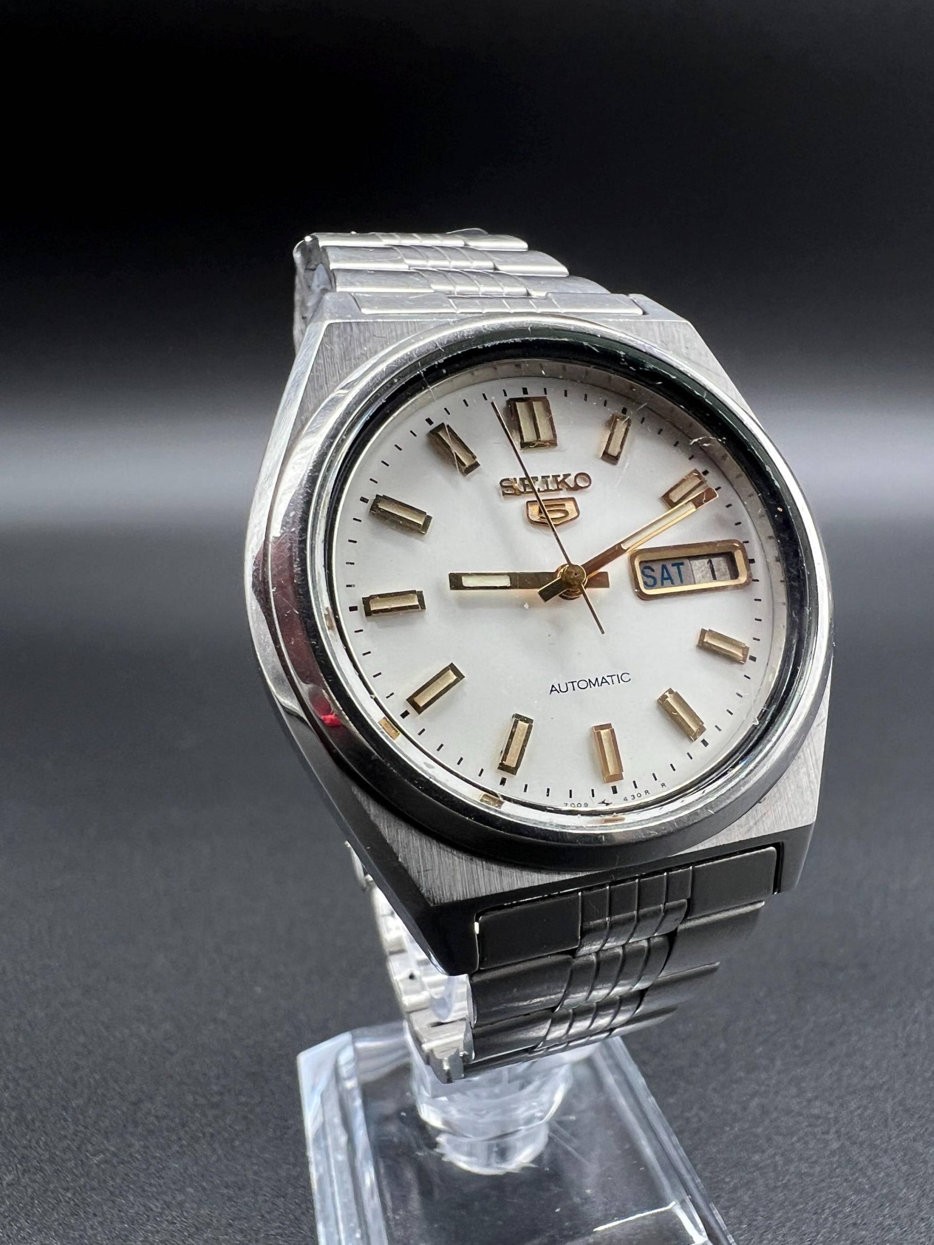 Seiko 5 Automatic Vintage 1970Er 7009 430R Gold Silver Daydate Herrenuhr Watch von xVintaqe