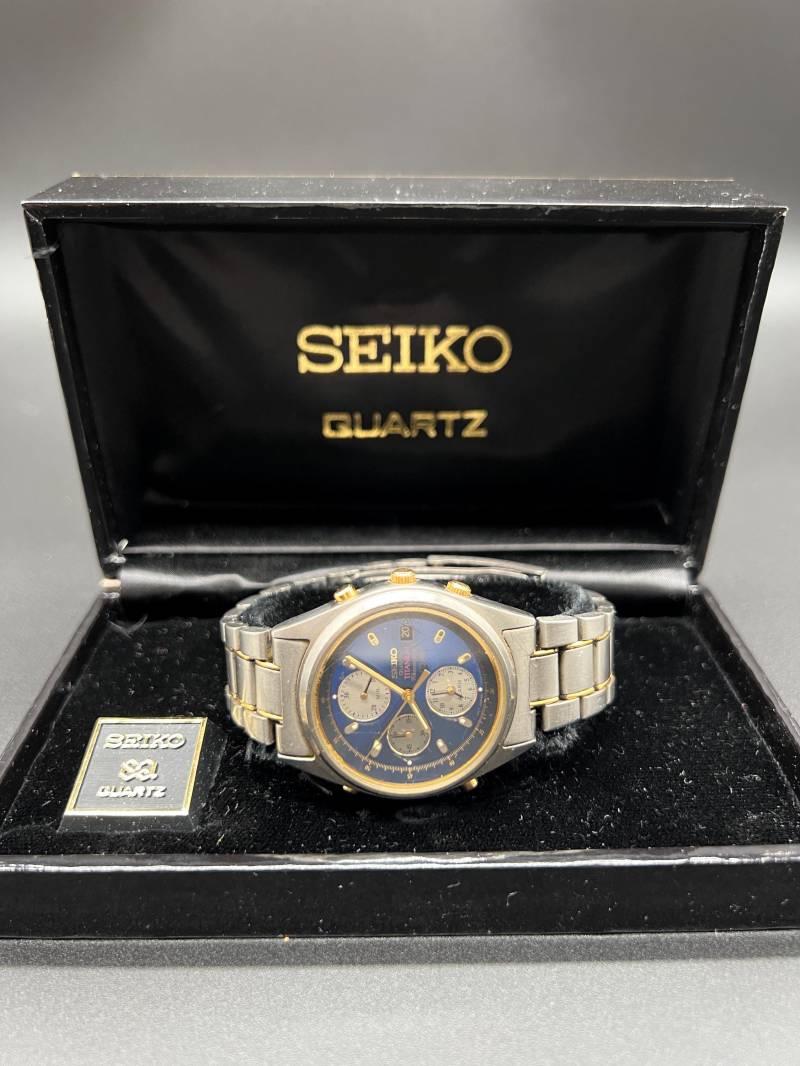 Seiko - Chronograph Titanium Sq100 Alarm 7T32-F050 Vintage Herrenuhr Inklusive Box von xVintaqe