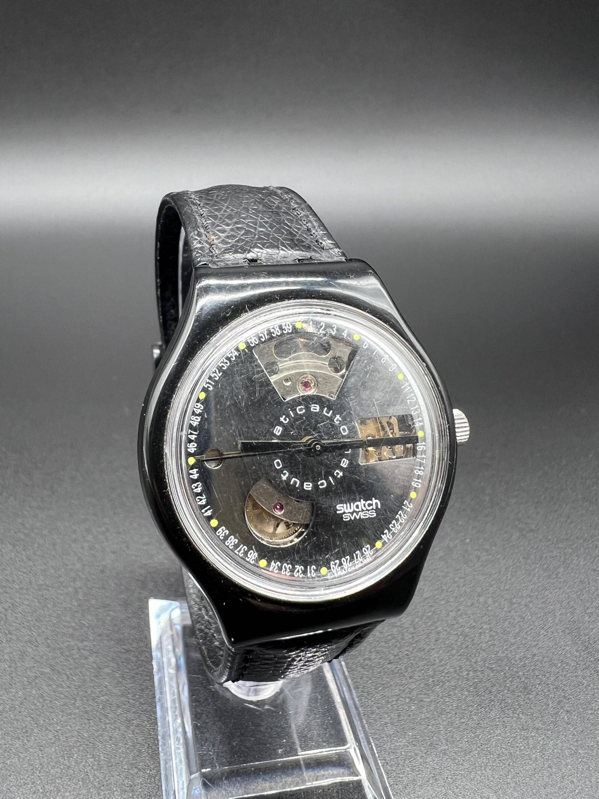 Swatch Automatic Black Motion Armbanduhr 1991 Herrenuhr Swiss Made von xVintaqe