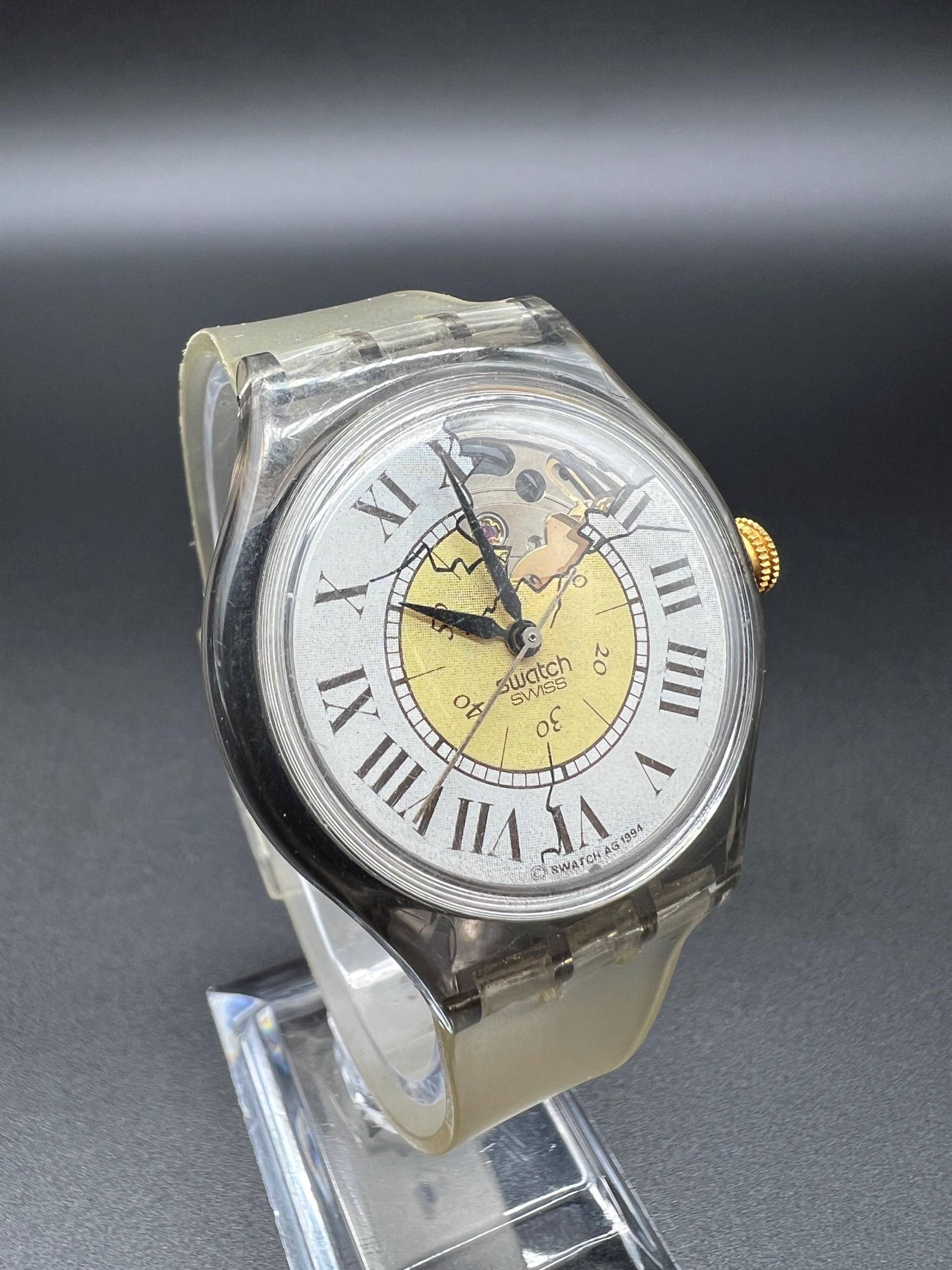 Swatch Automatic Saj100 "Missed" Armbanduhr Vintage Uhr Swiss Made Watch 1990Er von xVintaqe