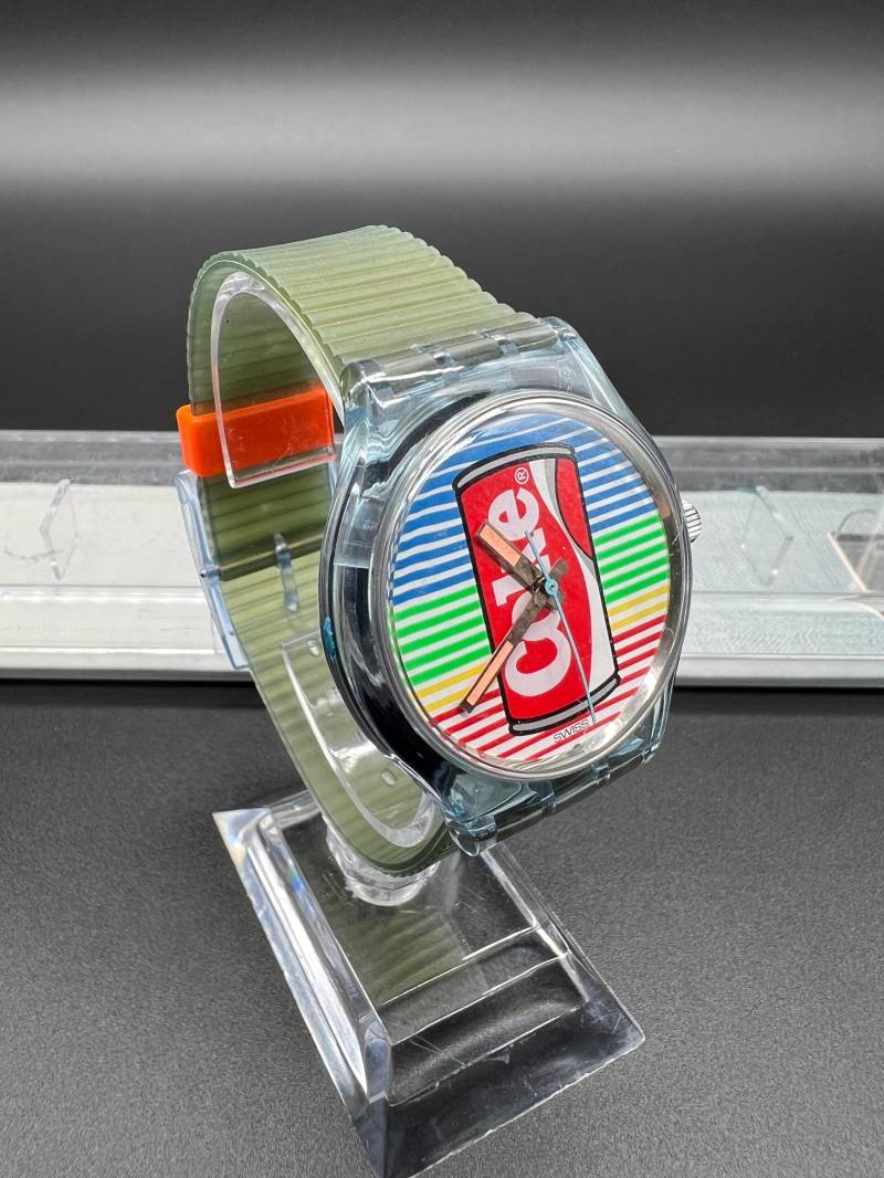 Swatch Coca-Cola Coke Uhr Automatic Super Selten Neu Und Ungetragen in Originalverpackung Vintage 1980Er von xVintaqe