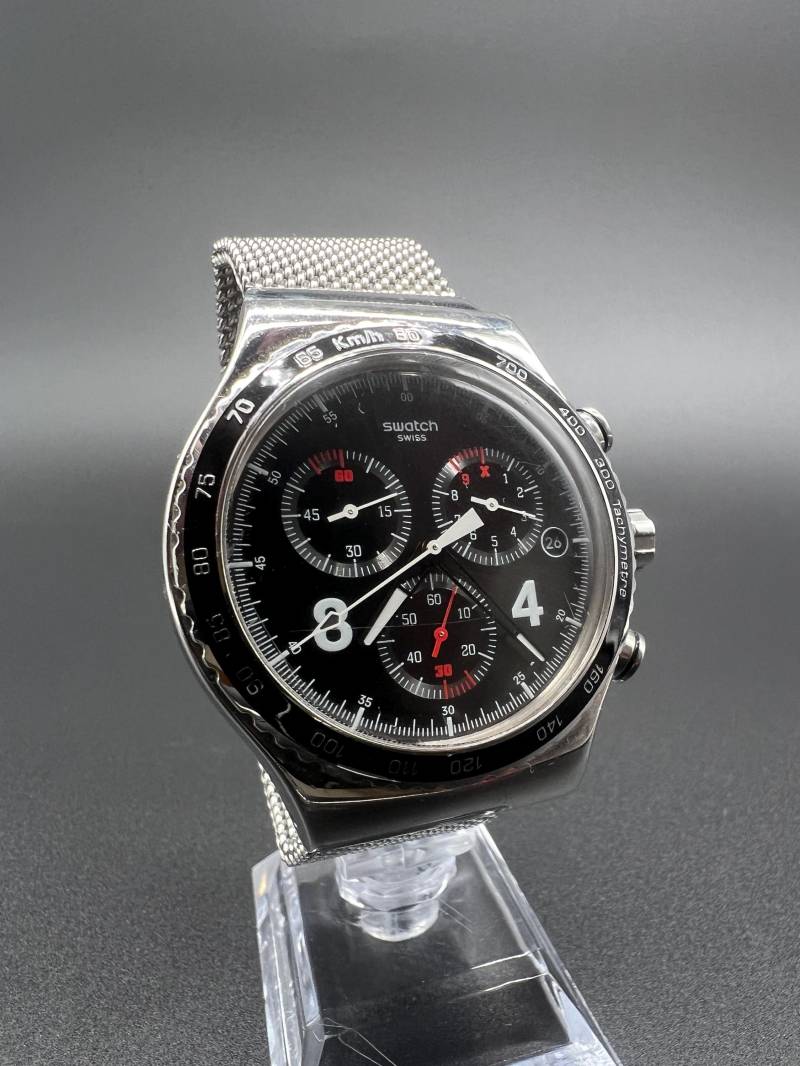 Swatch Irony Yvs401G Blackie Chronograph Quarz Stahl von xVintaqe