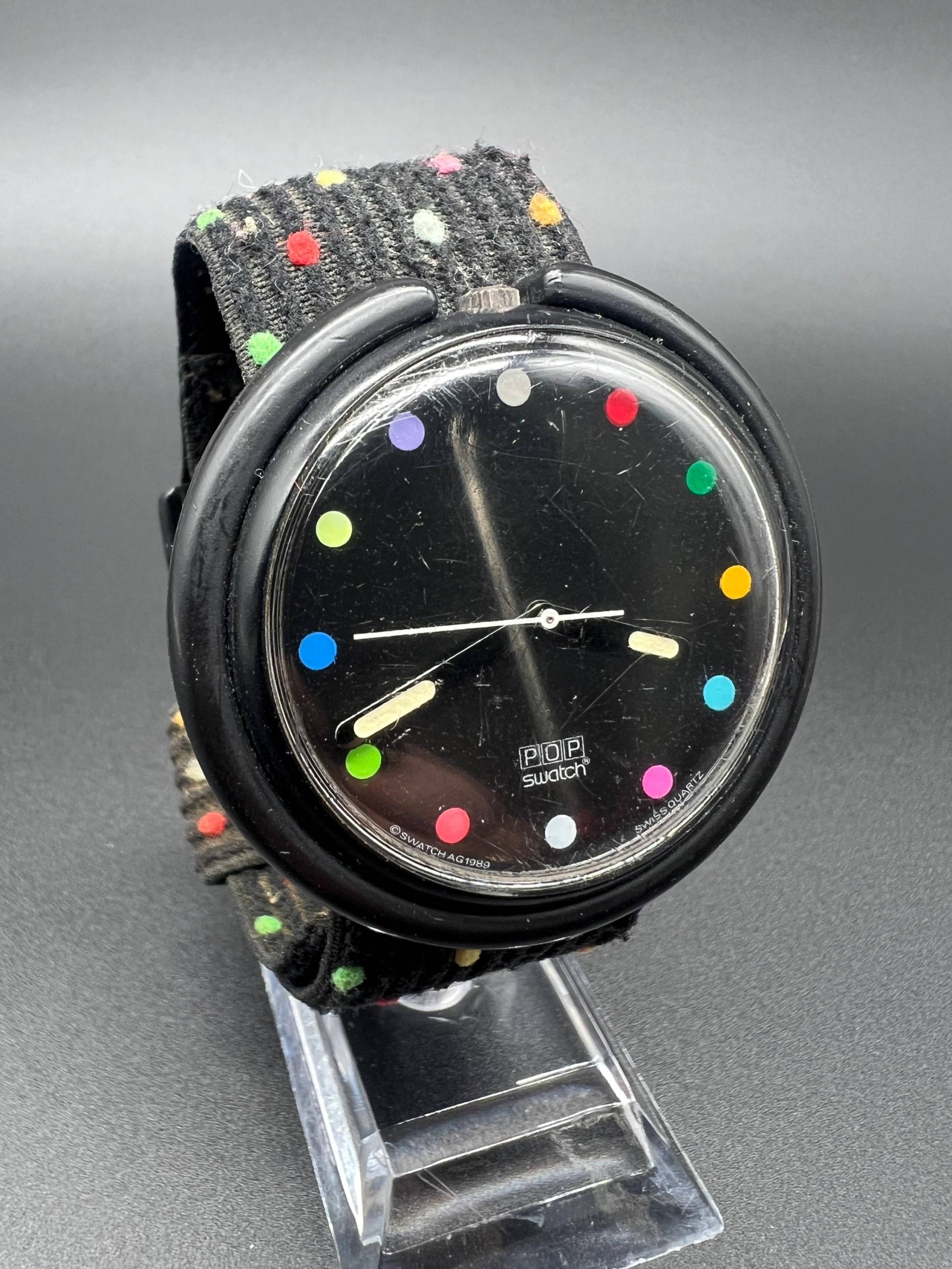 Swatch Pop Vintage 1989 Rainbow Colorful Dots Seltene von xVintaqe