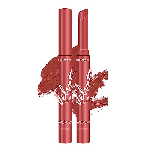 1PC Samt Lip Gloss Feuchtigkeits Matte Lippenstift Langlebig Wasserdicht Antihaft Tasse Make Up Geschenk Für Mädchen Und Frauen Matte Lippenstift von xbiez