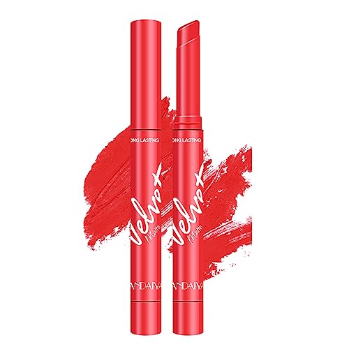 1PC Samt Lip Gloss Feuchtigkeits Matte Lippenstift Langlebig Wasserdicht Antihaft Tasse Make Up Geschenk Für Mädchen Und Frauen Matte Lippenstift von xbiez