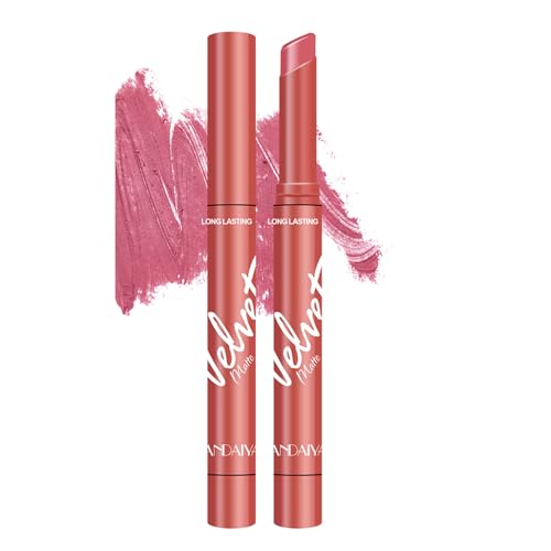 1PC Samt Lip Gloss Feuchtigkeits Matte Lippenstift Langlebig Wasserdicht Antihaft Tasse Make Up Geschenk Für Mädchen Und Frauen Matte Lippenstift von xbiez