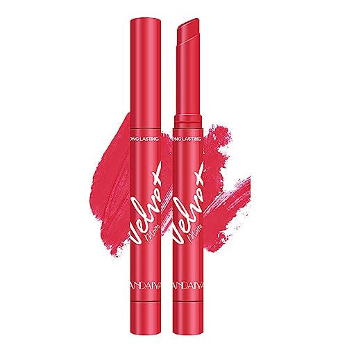 1PC Samt Lip Gloss Feuchtigkeits Matte Lippenstift Langlebig Wasserdicht Antihaft Tasse Make Up Geschenk Für Mädchen Und Frauen Matte Lippenstift von xbiez