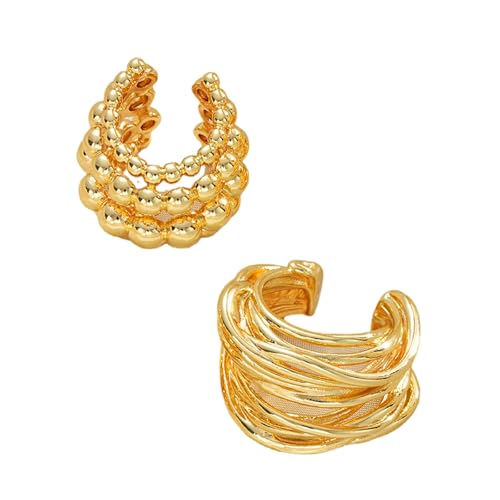 2 modische Perlenohrringe mit aufwendiger Drahtarbeit für trendige Frauen, die Retro-Accessoires lieben, Party-Ohrringe von xbiez