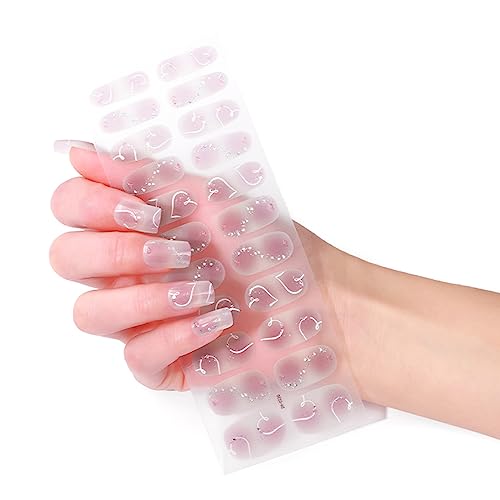 xbiez 22 Stück/Packung Nagelfolien Für Damen Mehrfarbig Selbstklebende Fingernagel Aufkleber Nagel Acryl Nagelstreifen Lackstreifen Gel Nagelaufkleber Komplette Nagelfolien Selbstklebende Nagelfolien von xbiez