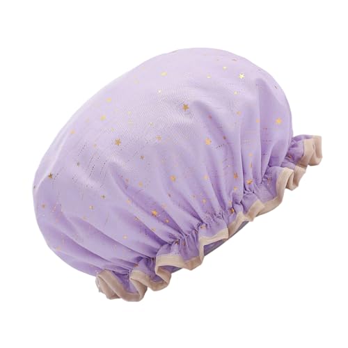 Doppelte Duschhaube, Haarhaube, Heißgold, bedruckt, Terylen-Baumwolle, Duschhaube, Baden für Frauen von xbiez