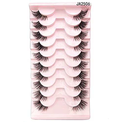 Halbwimpern Natürlicher Look Zarte Eye Wimpern 3D Falschwimpern Flauschig Weich 10 Paar Kunstfaser Fälschungswimpern Sets Halbe Wimpern Natürlicher Look Set Halbe Wimpern Mit Eyeliner von xbiez