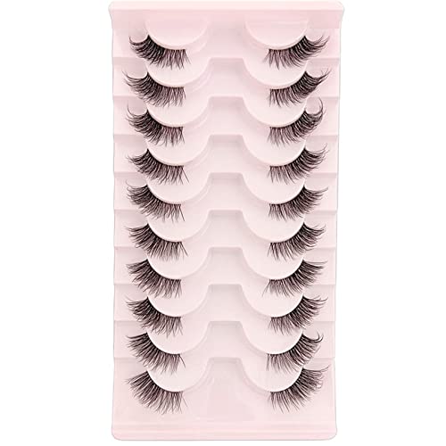 Halbwimpern Natürlicher Look Zarte Eye Wimpern 3D Falschwimpern Flauschig Weich 10 Paar Kunstfaser Fälschungswimpern Sets Halbe Wimpern Natürlicher Look Set Halbe Wimpern Mit Eyeliner von xbiez