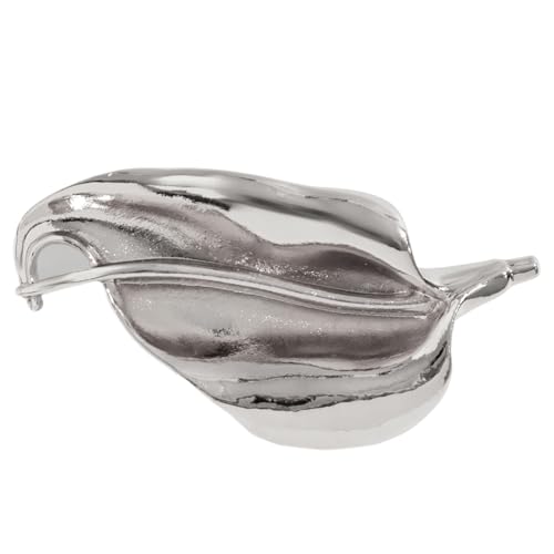 Leichte Brosche mit unregelmäßigen Blättern und raffinierten Details, elegante Anstecknadel aus Legierung, modisches Anstecknadel, Accessoire, leichter Schmuck von xbiez