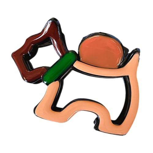 Moderne Haarklammer in Hundeform, Cartoon-Hohl-Design, buntes Tierhaar-Accessoire für Frauen und Mädchen, Geschenke von xbiez