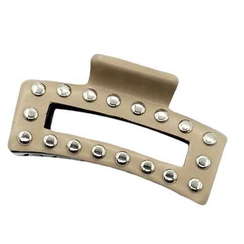 Praktische und leichte Haarklammer mit Nietendetails, stilvolle Haarteile für den täglichen Pendler oder Festivals von xbiez