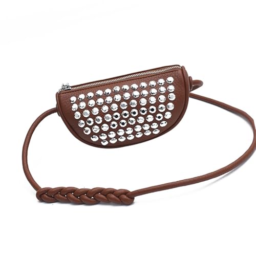 Punk Styles Damen Schultertaschen Nieten Kleine Crossbody Tasche Reise Handtaschen Party Satchel Für Verschiedene Anlässe Punk Handtasche von xbiez