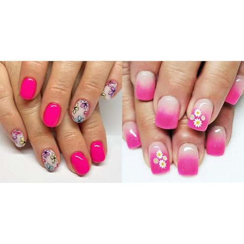 Quadratische Nägel zum Aufdrücken, künstliche Blumen, Acryl, 12 Größen, 48 Stück für Damen, Sarg, Mandel, französische Spitze von xbiez