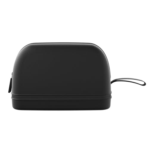Silikon-Make-up-Tasche mit doppeltem Reißverschluss für Damen, tragbarer Kosmetik-Organizer für Reisen und Zuhause, Schwarz von xbiez